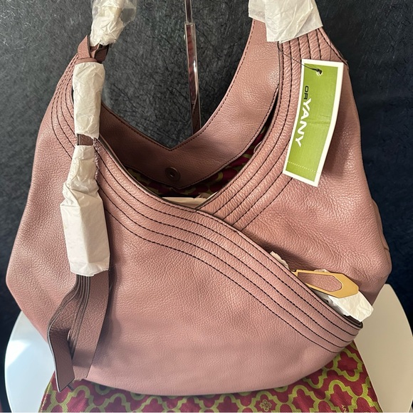 🔵 orYany Tessal Leather Shoulder Bag  with Dust Custer NWT - Picture 7 of 9